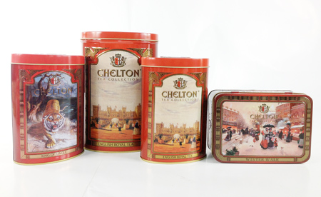 Chelton Tea tins by Tinpak